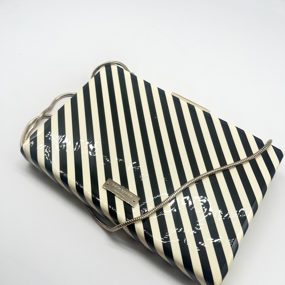 kate spade Ice Cream Cone Striped Black and White Crossbody - Picture 3 of 9